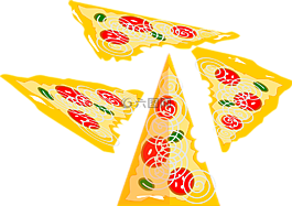 比薩,食品,小吃