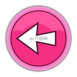箭头,左,粉红色