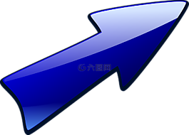 箭頭,向上箭頭向右,藍色