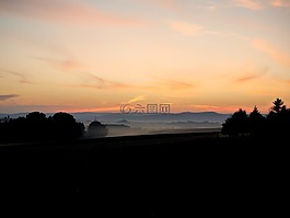 日出,大氣,陰霾