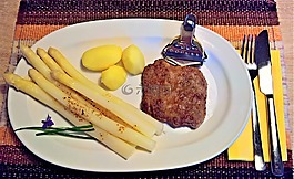 蘆筍,吃,餐