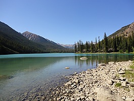 加拿大,湖,山