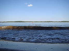 波,陰影,河