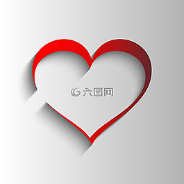 心,紅色,陰影