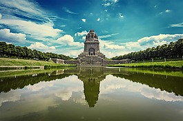 反射,湖,水域