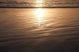 海滩,日落,皮斯摩