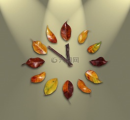 手表,時間,葉