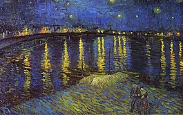 油畫,夜景,梵高