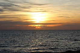 日落,海,salento