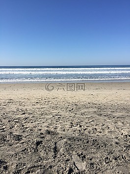 海灘,景觀,假期