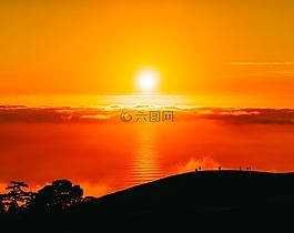 加利福尼亞州,日落,黃昏