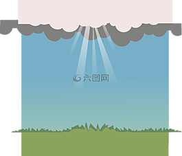 背景,藍色,云