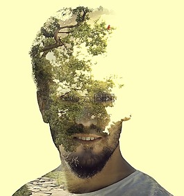 二次曝光,photoshop的,圖層