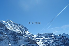 瑞士,少女山岡,雪