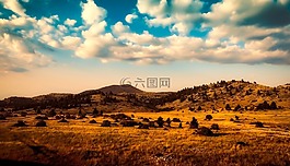 希腊,丘陵,天空
