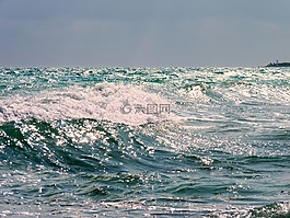 景觀,海,波