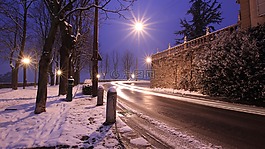 冬季,夜,燈