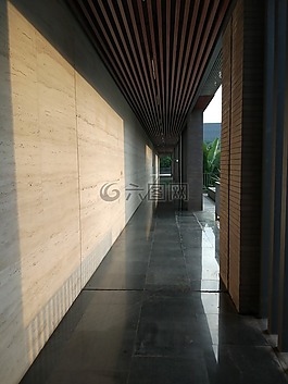 ppt背景,建筑,走廊