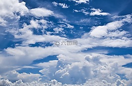 天空,藍(lán)色,云