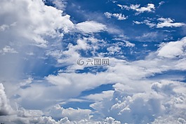 天空,藍色,云