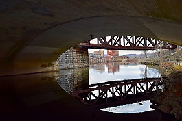 隧道,橋,水