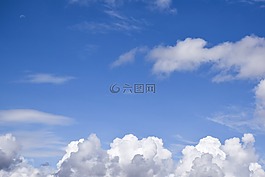 天空,藍色,云