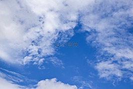 天空,藍色,云