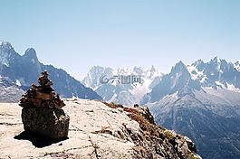 山,視圖,巨石