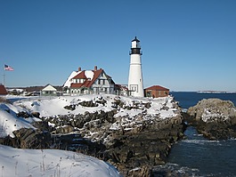 灯塔,缅因州,海岸线