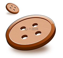 棕色,按鈕,縫紉