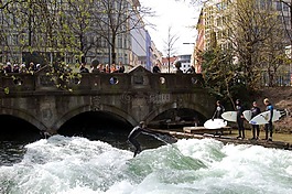 eisbach,慕尼黑,英语花园