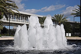 噴泉,水花,盆池