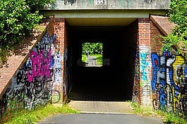 隧道,地道,騎自行車者