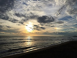 abendstimmung,海,沖浪