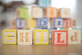兒童,木,塊