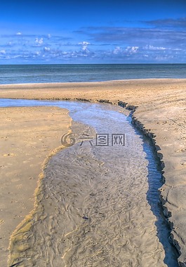 海,海灘,丹麥