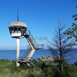 塔,水,湖