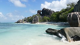 塞舌爾,海灘,海