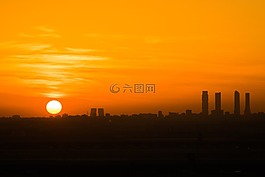 馬德里,天際線,摩天大樓