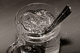 眼鏡,水,勺子