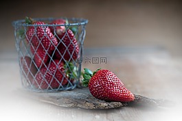 草莓,红色,成熟
