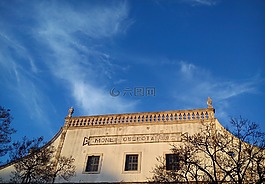 劇院,天空,藍色的天空