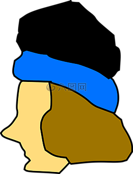 頭,男子,側(cè)影