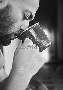 男性,杯,模型