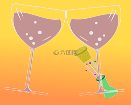 香檳酒,喝,酒精