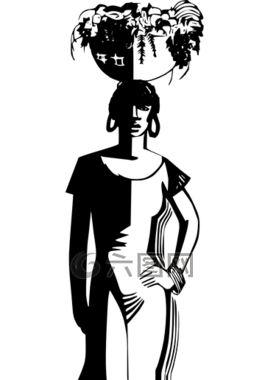 籃,攜帶,頭