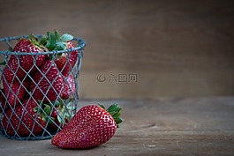 草莓,红色,成熟