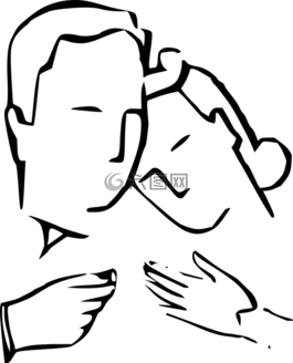 夫婦,情侶,頭