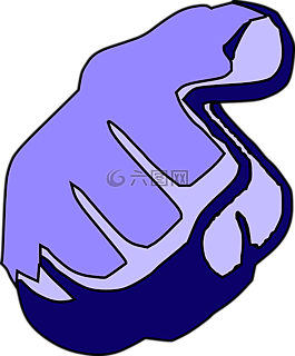 指點(diǎn),藍(lán)色,手