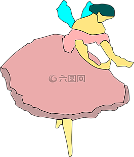 芭蕾舞女演员,粉红色,优雅